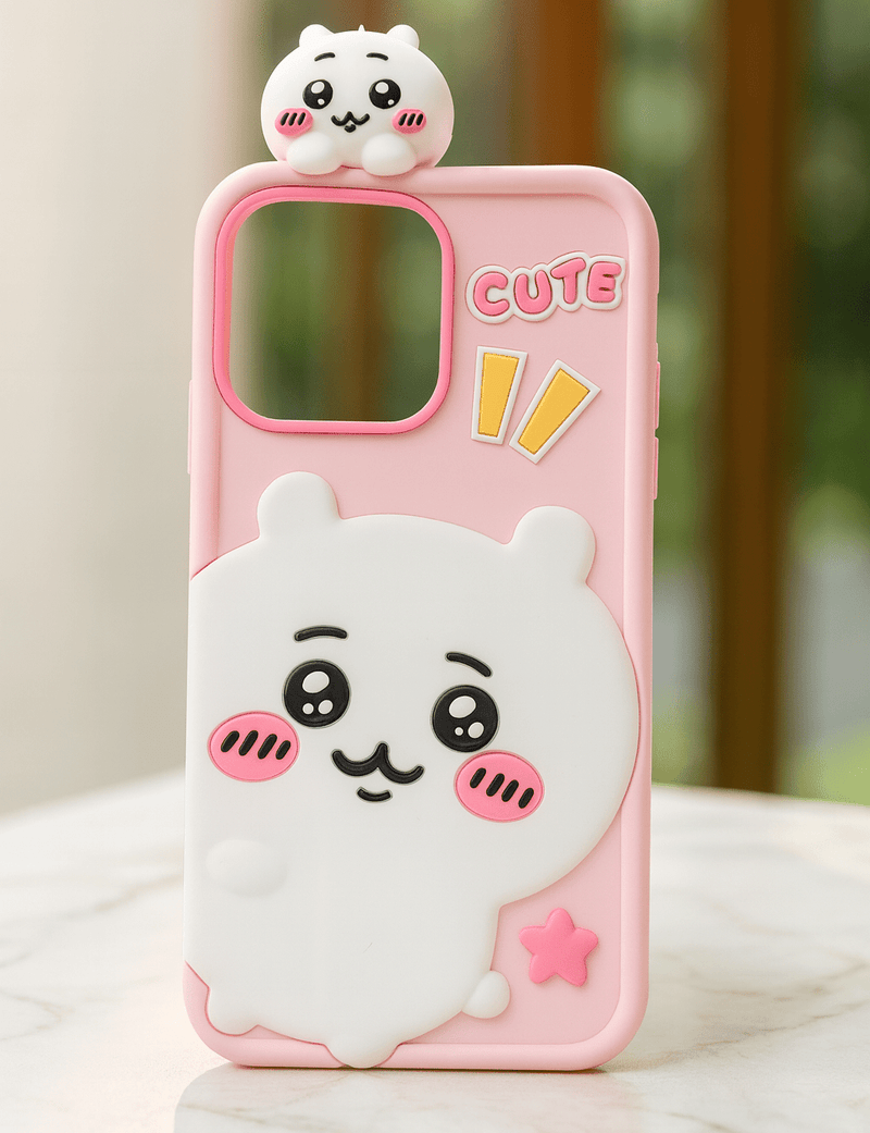 Bunny Silicone Phone Case on phone