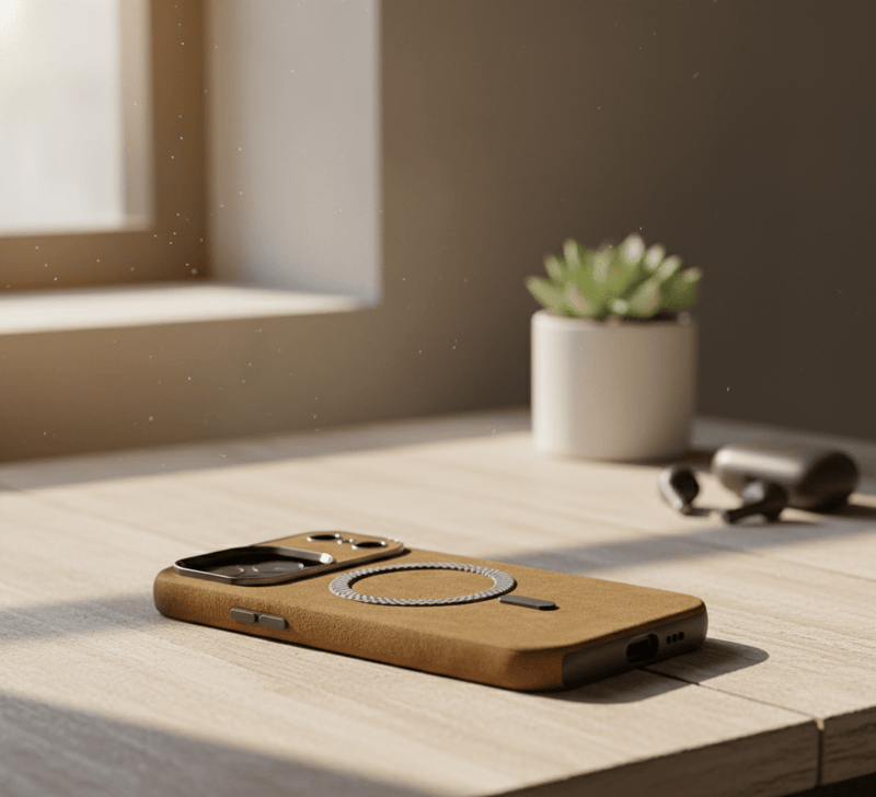 Vintage Leather MagSafe Case for iPhone front